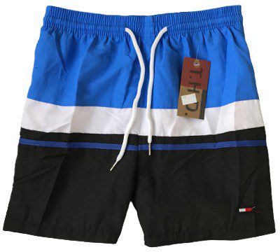טומי הילפיגר-TOMMY SWIM MEN'S - BLUE WHITE & BLACK