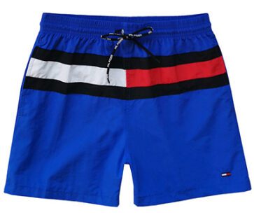טומי הילפיגר-TOMMY SWIM MEN'S - Egyptian Blue WHITE & RED