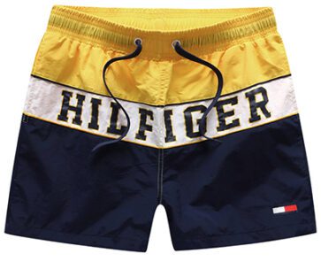 טומי הילפיגר-TOMMY SWIM MEN'S - NAVY BLUE YELLOW & WHITE