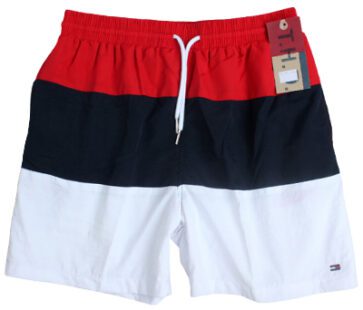 טומי הילפיגר-TOMMY SWIM MEN'S - RED BLACK & WHITE