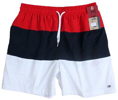 טומי הילפיגר-TOMMY SWIM MEN'S - RED BLACK & WHITE