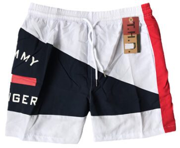 טומי הילפיגר-TOMMY SWIM MEN'S - WHITE & BLACK
