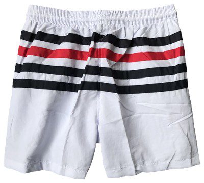 טומי הילפיגר-TOMMY SWIM MEN'S - WHITE BLACK & RED – תמונה 2
