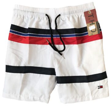 טומי הילפיגר-TOMMY SWIM MEN'S - WHITE BLACK & RED