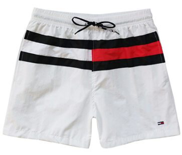 טומי הילפיגר-TOMMY SWIM MEN'S - WHITE BLACK & RED