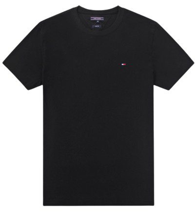 טומי הילפיגר-TOMMY TSHIRT MEN'S - BLACK