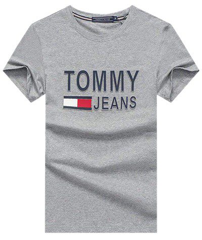טומי הילפיגר-TOMMY TSHIRT MEN'S - GRAY