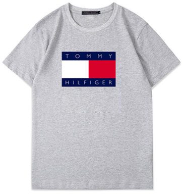 טומי הילפיגר-TOMMY TSHIRT MEN'S - GRAY