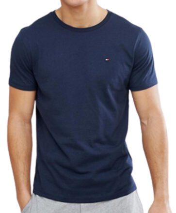 טומי הילפיגר-TOMMY TSHIRT MEN'S - NAVY BLUE