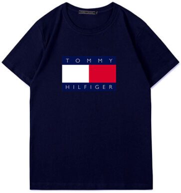 טומי הילפיגר-TOMMY TSHIRT MEN'S - NAVY BLUE