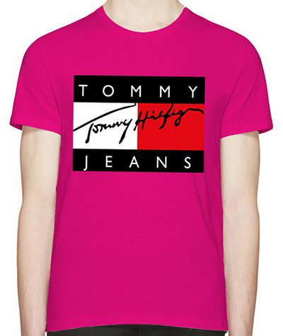 טומי הילפיגר-TOMMY TSHIRT MEN'S - PINK