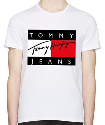 טומי הילפיגר-TOMMY TSHIRT MEN'S - WHITE