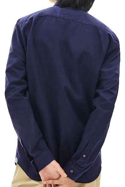 לקוסט-LACOSTE LONG MEN SHIRT - NAVY BLUE – תמונה 2