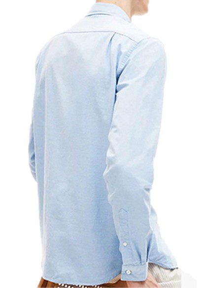 לקוסט-LACOSTE LONG MEN SHIRT - Pattens Blue – תמונה 2