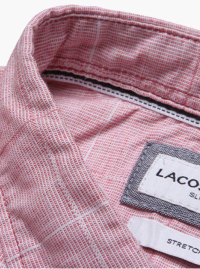 לקוסט-LACOSTE LONG MEN SHIRT - Pink Flare – תמונה 8