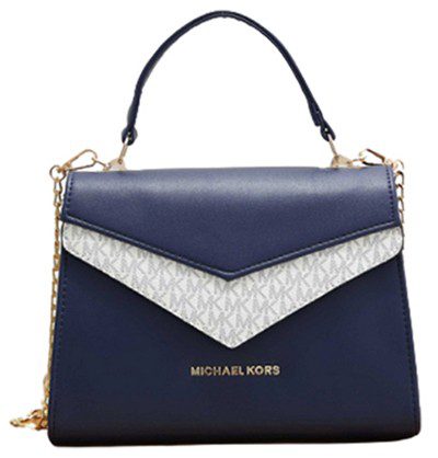 מייקל קורס-Michael Kors bag - Navy Blue & Gainsboro – תמונה 3
