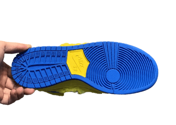 נעליי נייק-NIKE SB DUNK LOW PRO QS - Blue & Yellow Logo – תמונה 9