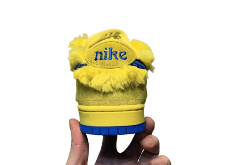 נעליי נייק-NIKE SB DUNK LOW PRO QS - Yellow & Blue Logo – תמונה 7