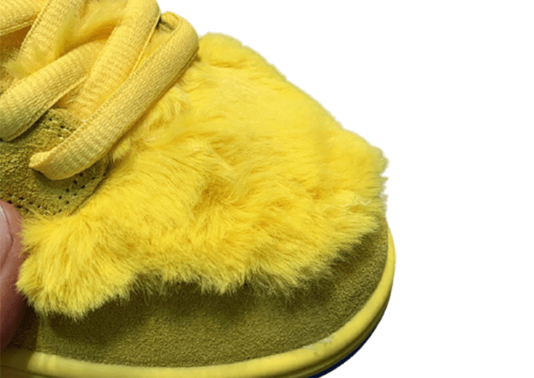 נעליי נייק-NIKE SB DUNK LOW PRO QS - Yellow & Blue Logo – תמונה 8