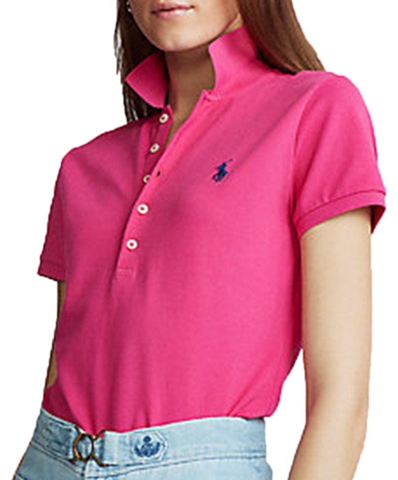 ראלף לורן-RALPH LAUREN POLO TSHIRT SHORT WOMEN - Pink