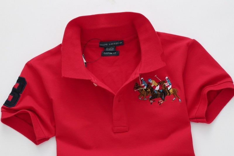 ראלף לורן-RALPH LAUREN POLO TSHIRT SHORT WOMEN - Red – תמונה 3