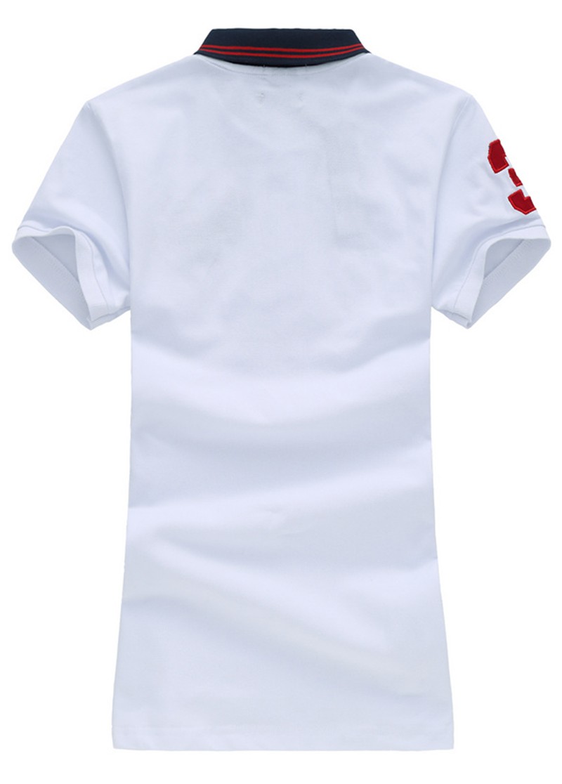 ראלף לורן-RALPH LAUREN POLO TSHIRT SHORT WOMEN - White – תמונה 3