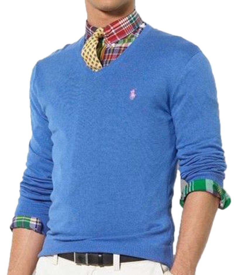 ראלף לורן-RALPH LAUREN SWETER MEN - Blue