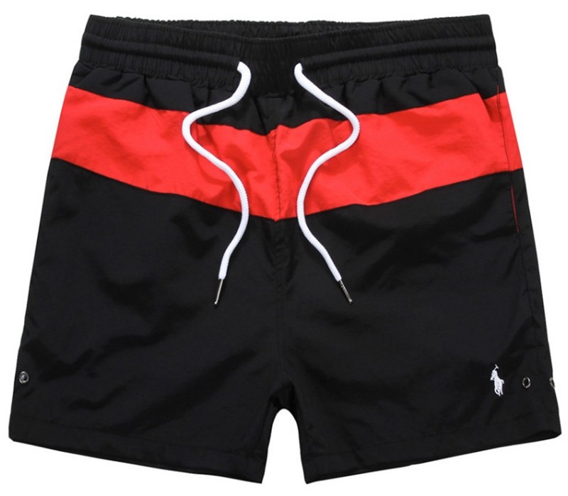 ראלף לורן-RALPH LAUREN SWIM BEACH SHORT MEN'S - Black & Red