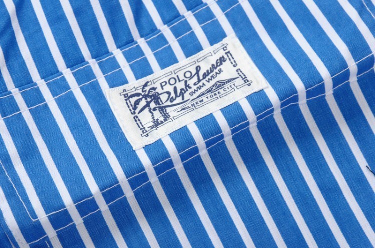 ראלף לורן-RALPH LAUREN SWIM BEACH SHORT MEN'S - Blue & White Combo – תמונה 3