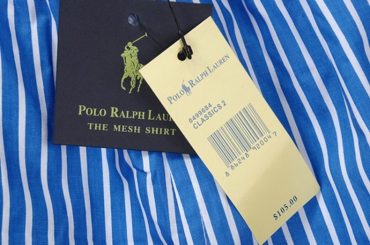 ראלף לורן-RALPH LAUREN SWIM BEACH SHORT MEN'S - Blue & White Combo – תמונה 9