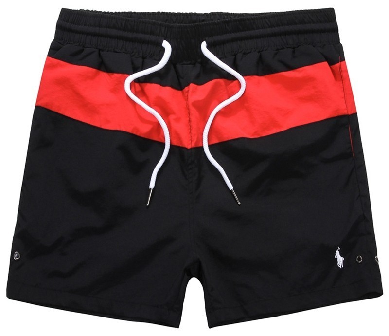 ראלף לורן-RALPH LAUREN SWIM BEACH SHORT MEN'S - Jaguar & Coral Red