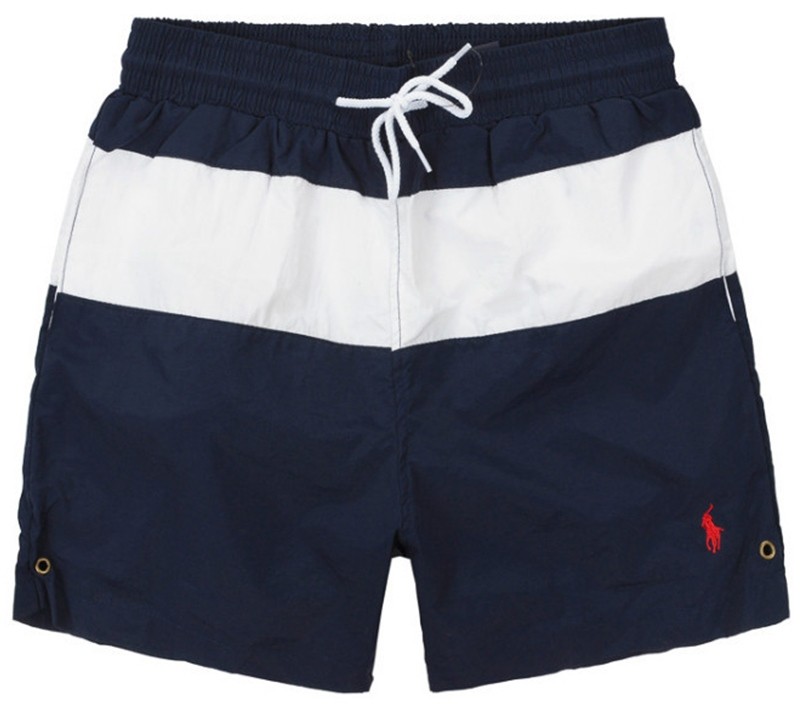 ראלף לורן-RALPH LAUREN SWIM BEACH SHORT MEN'S - Navy Blue & White