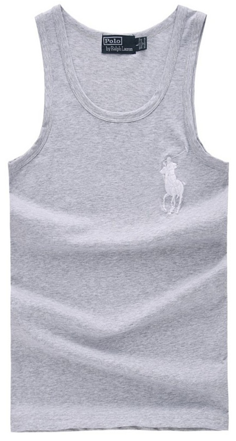 ראלף לורן-RALPH LAUREN VEST MEN - GRAY & WHITE LOGO