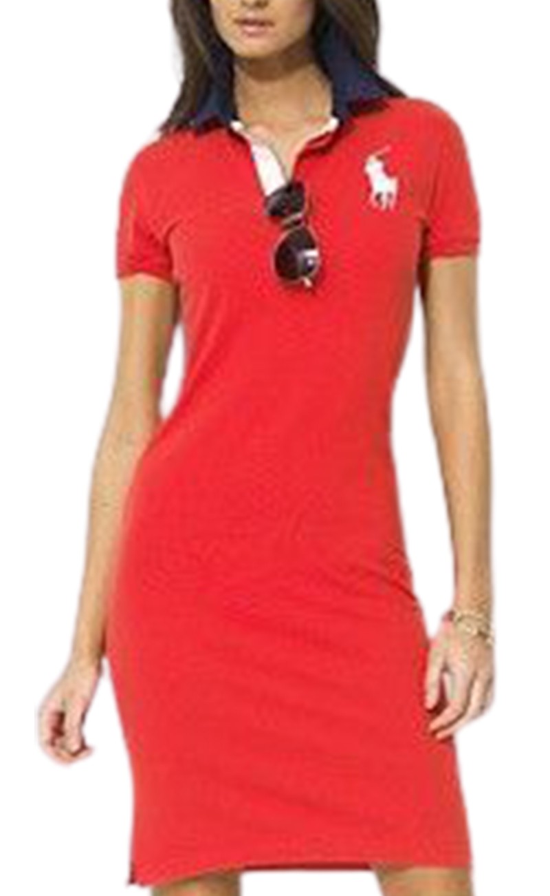 ראלף לורן-RALPH LAUREN DRESS WOMEN'S - Red