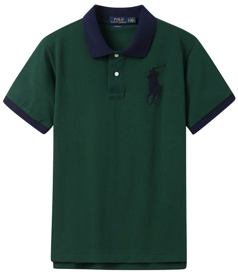 ראלף לורן-RALPH LAUREN POLO TSHIRT MEN'S SHORT DESGIN - Deep Fir