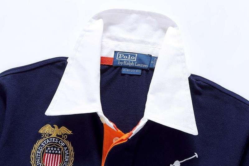 ראלף לורן-RALPH LAUREN POLO TSHIRT MEN'S SHORT DESGIN - Navy Blue – תמונה 8