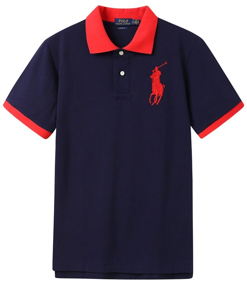 ראלף לורן-RALPH LAUREN POLO TSHIRT MEN'S SHORT DESGIN - Navy Blue