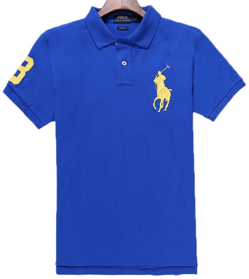 ראלף לורן-RALPH LAUREN POLO TSHIRT SHORT BIG PONY MEN'S - BLUE
