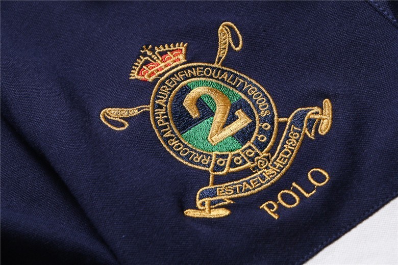 ראלף לורן-RALPH LAUREN POLO TSHIRT SHORT BIG PONY MEN'S- NAVY BLUE WHITE – תמונה 6