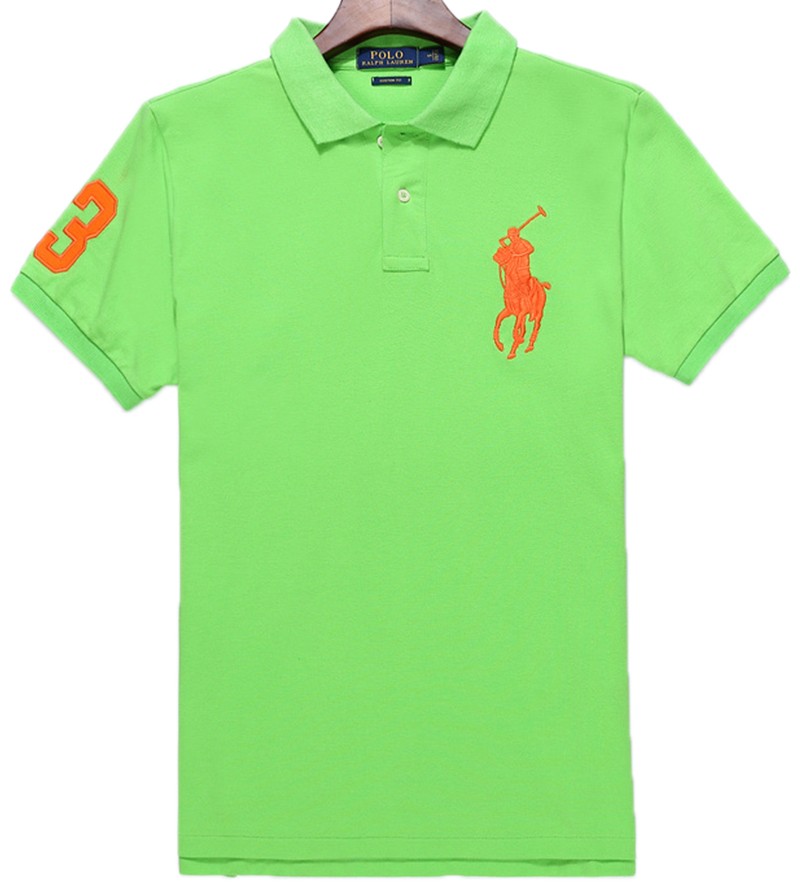 ראלף לורן-RALPH LAUREN POLO TSHIRT SHORT BIG PONY MEN'S- Pastel Green