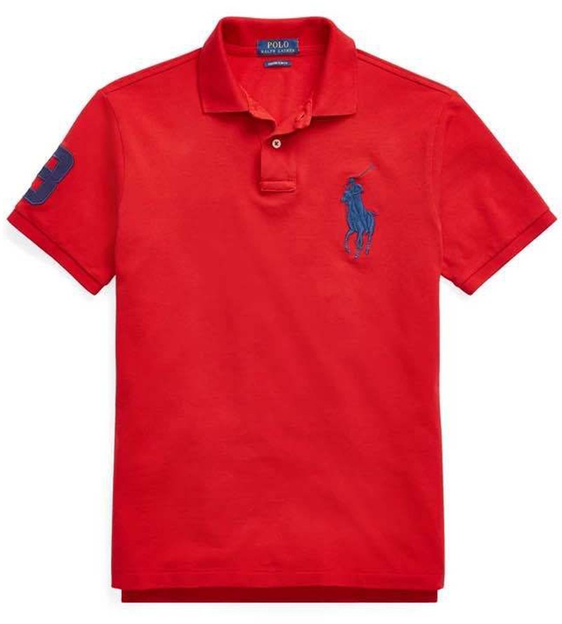 ראלף לורן-RALPH LAUREN POLO TSHIRT SHORT BIG PONY MEN'S- RED