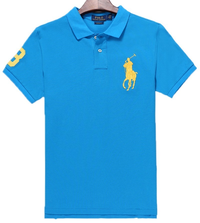 ראלף לורן-RALPH LAUREN POLO TSHIRT SHORT BIG PONY MEN'S - Summer Sky