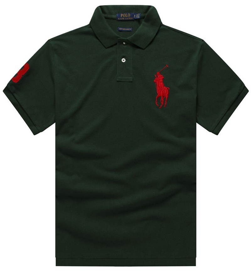 ראלף לורן-RALPH LAUREN POLO TSHIRT SHORT MEN'S - Black Bean