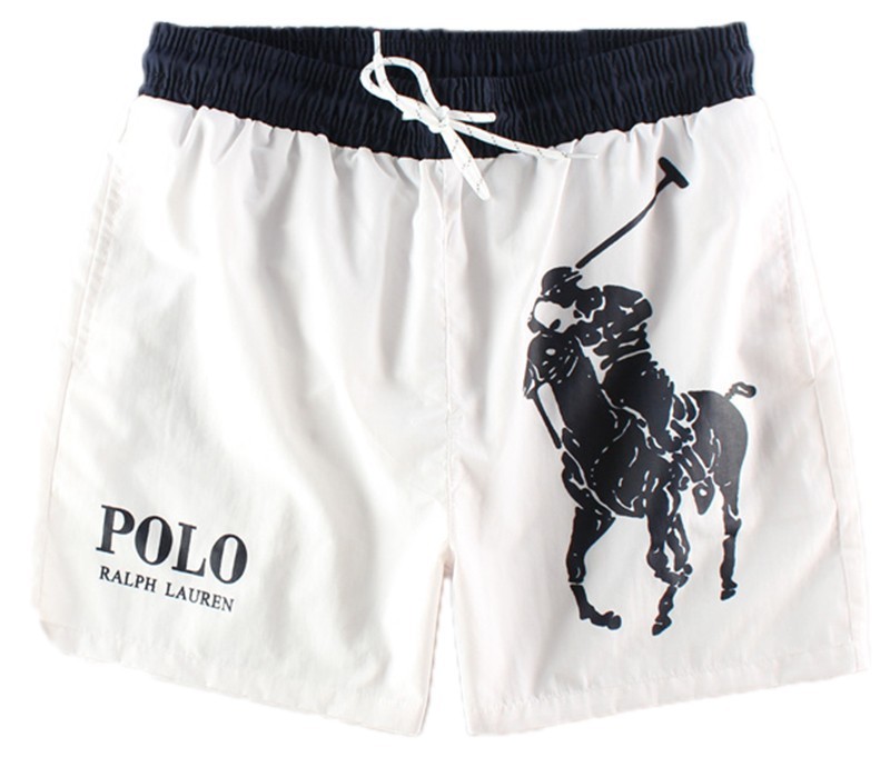 ראלף לורן-RALPH LAUREN SWIM BEACH SHORT MEN'S - BLACK & WHITE