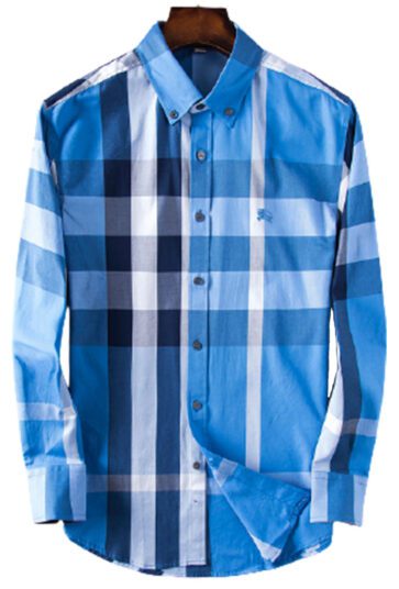 מעיל ברברי-BURBERRY BUTTON MEN - Blue Mix