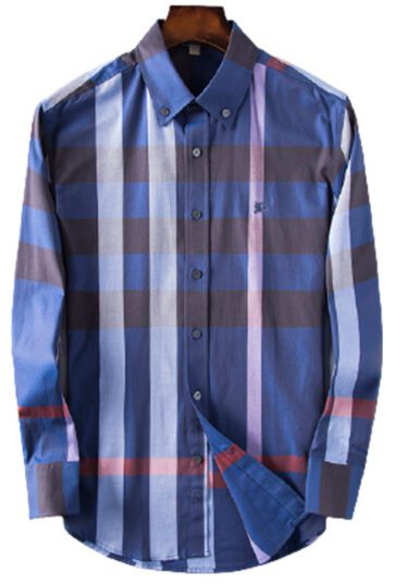 מעיל ברברי-BURBERRY BUTTON MEN - Corn Flower Blue Mix