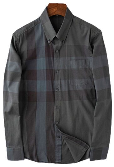 מעיל ברברי-BURBERRY BUTTON MEN - Gray Mix