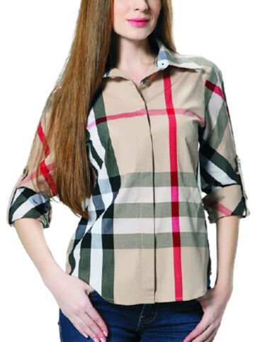 ברברי-BURBERRY WOMEN BUTTON- Dawn Pink Mix