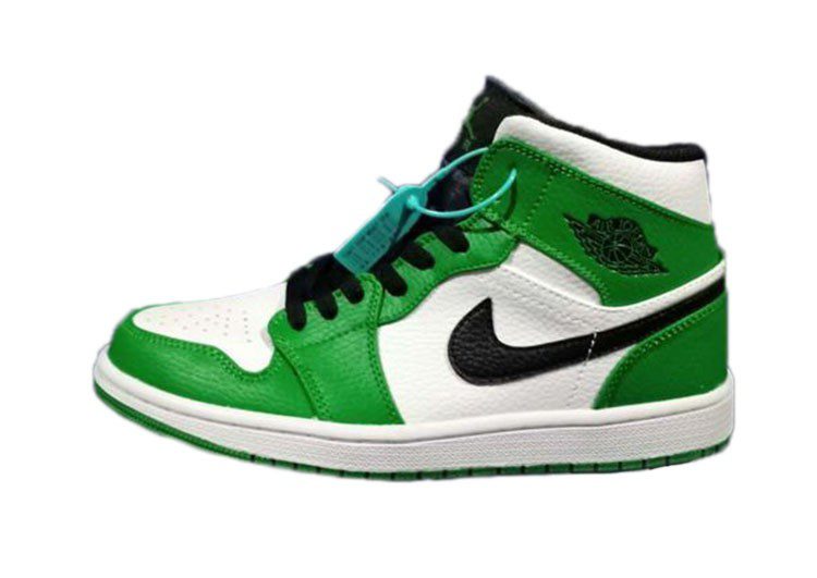 נעלי נייק-NIKE AIR MAX JORDAN HIGH -  Black Forest Green & White