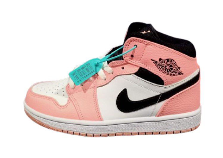 נעלי נייק-NIKE AIR MAX JORDAN HIGH -  Black Sweet Pink & White